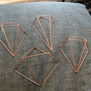 Rose Gold Accent Modern Geometric Decor
